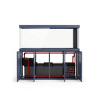 209 Gallon Fish Tank – Ultra Clear Architecture – Navy Blue Crown Series