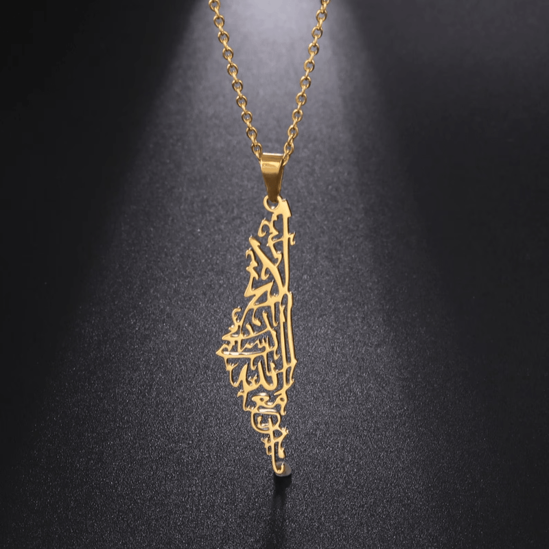 Wear Your Heritage With Pride  🇵🇸 – The Palestine Map Necklace