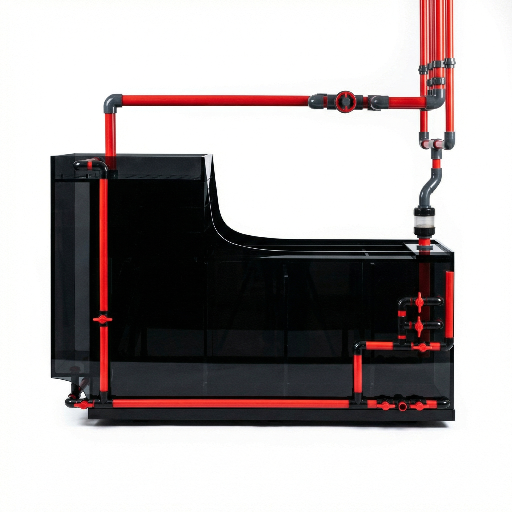 58 Gallon Fish Tank – Ultra Clear Architecture – Grey Dominion Core Series