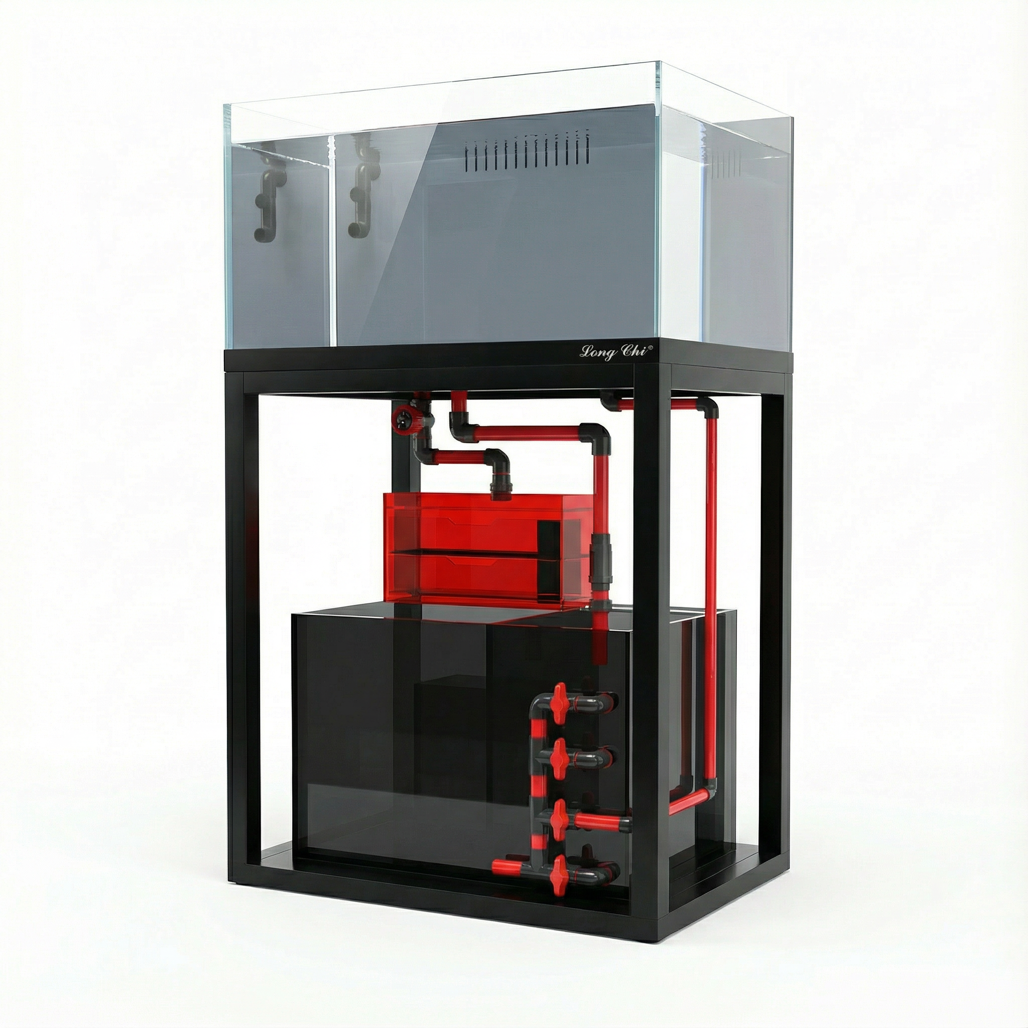 42 Gallon Fish Tank – Ultra Clear Architecture – Black Quantum Series