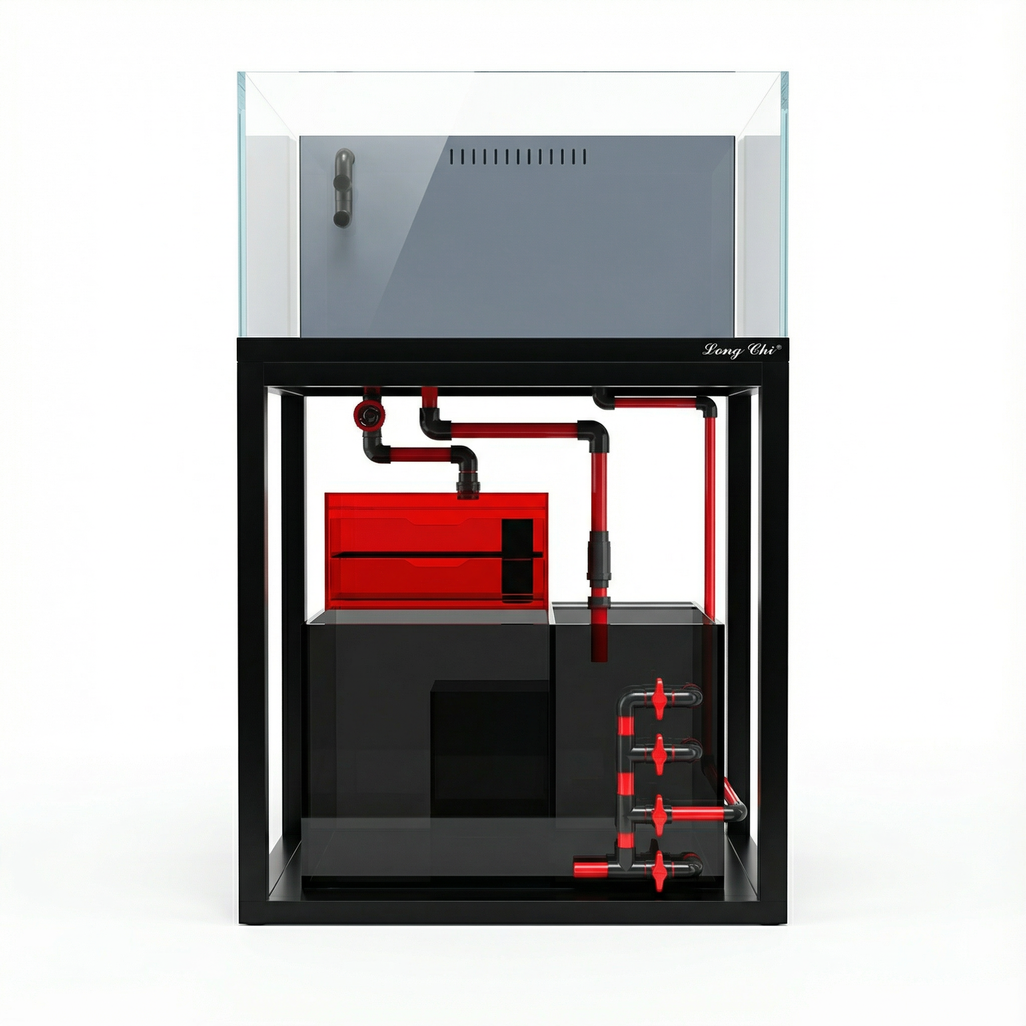 42 Gallon Fish Tank – Ultra Clear Architecture – Black Quantum Series