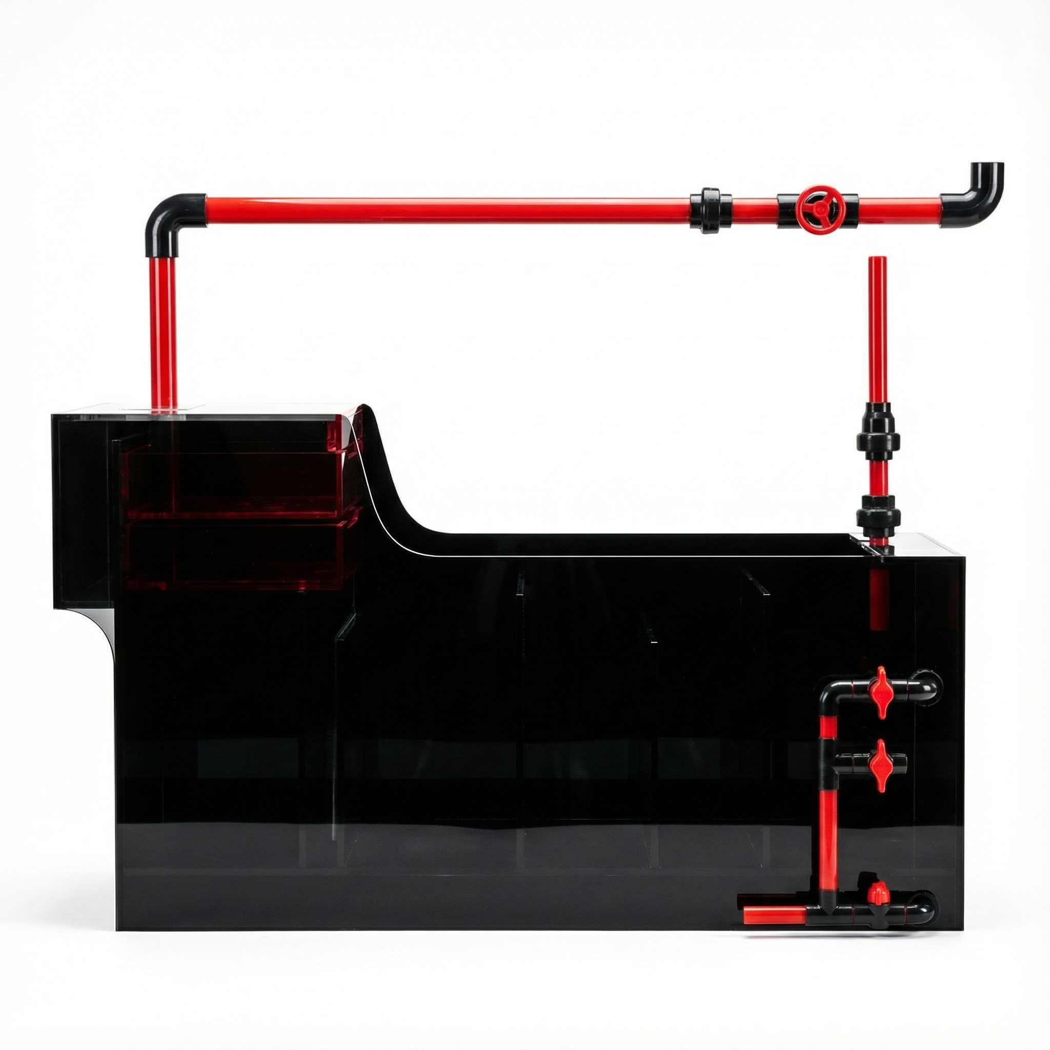 105 Gallon Fish Tank – Ultra Clear Architecture – Black Foundry Series