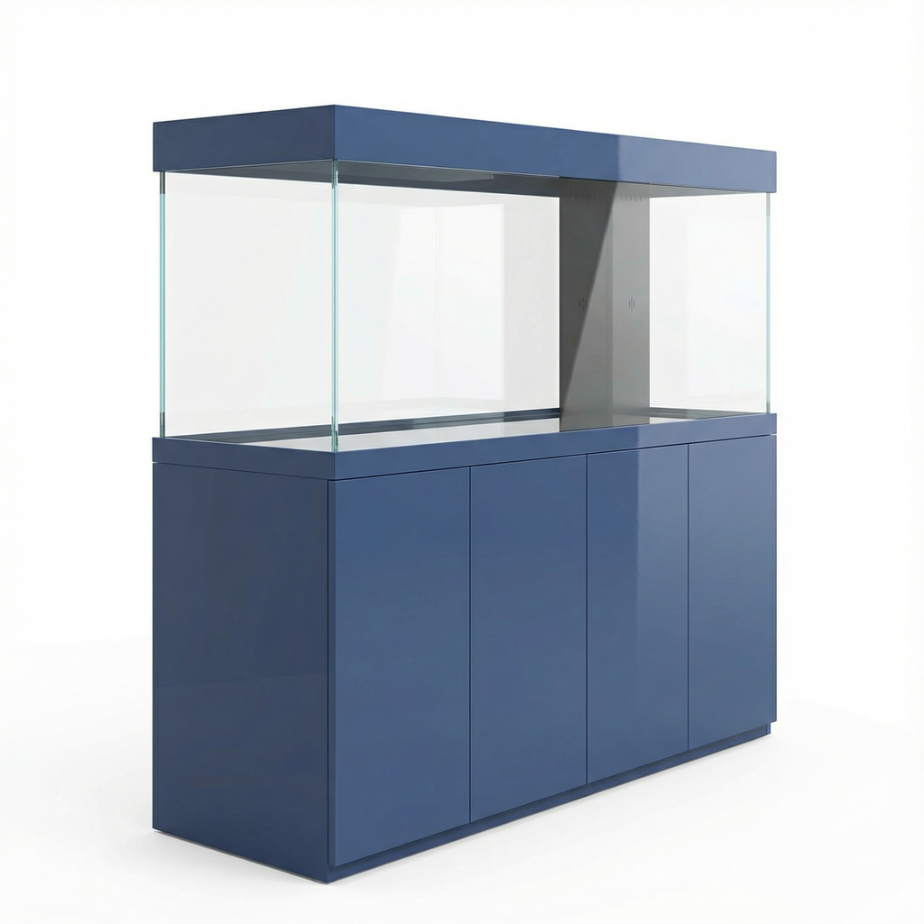 119 Gallon Fish Tank –  Ultra Clear Architecture – Navy Blue Crown Series