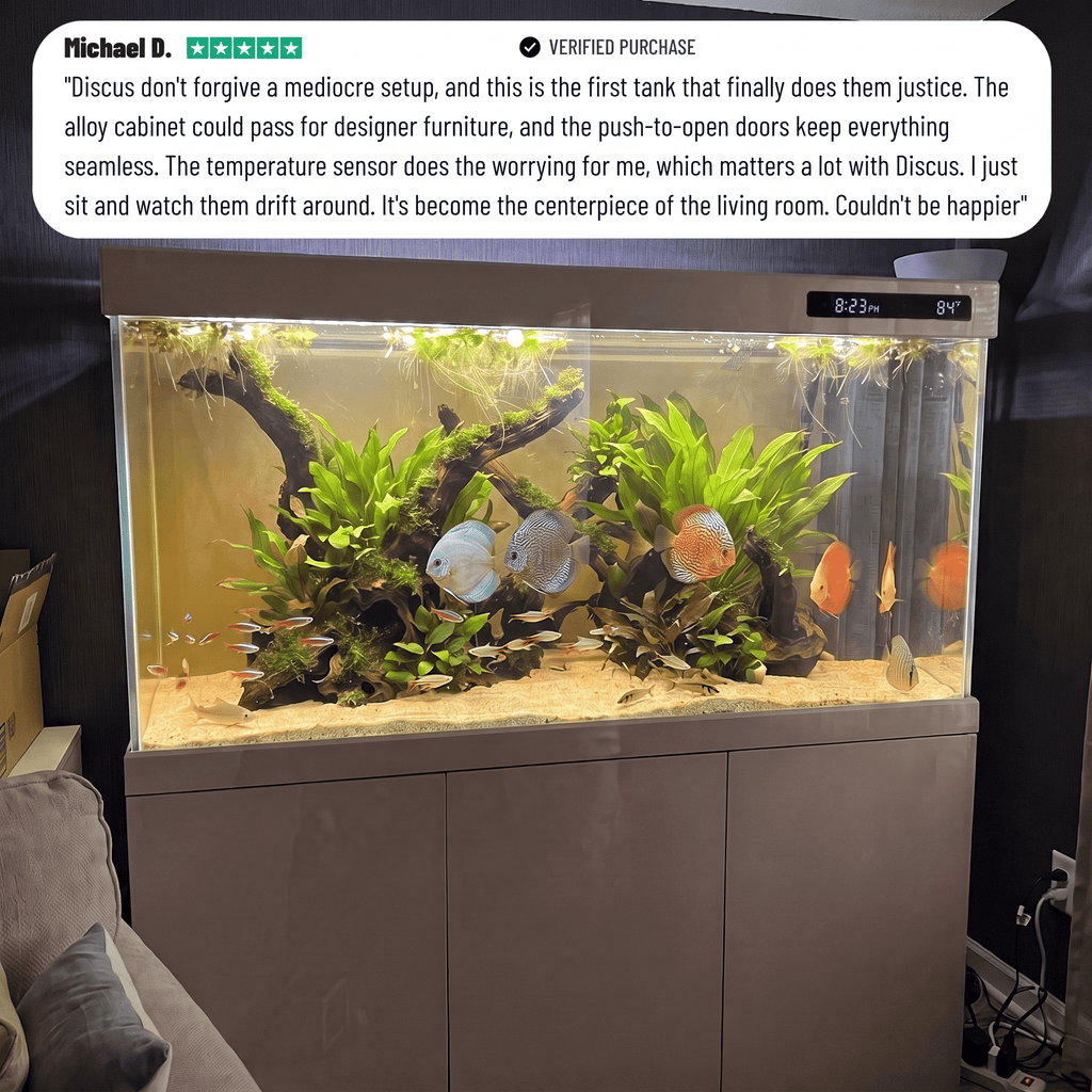150 Gallon Fish Tank – Ultra Clear Architecture – Warm Taupe Titan Series