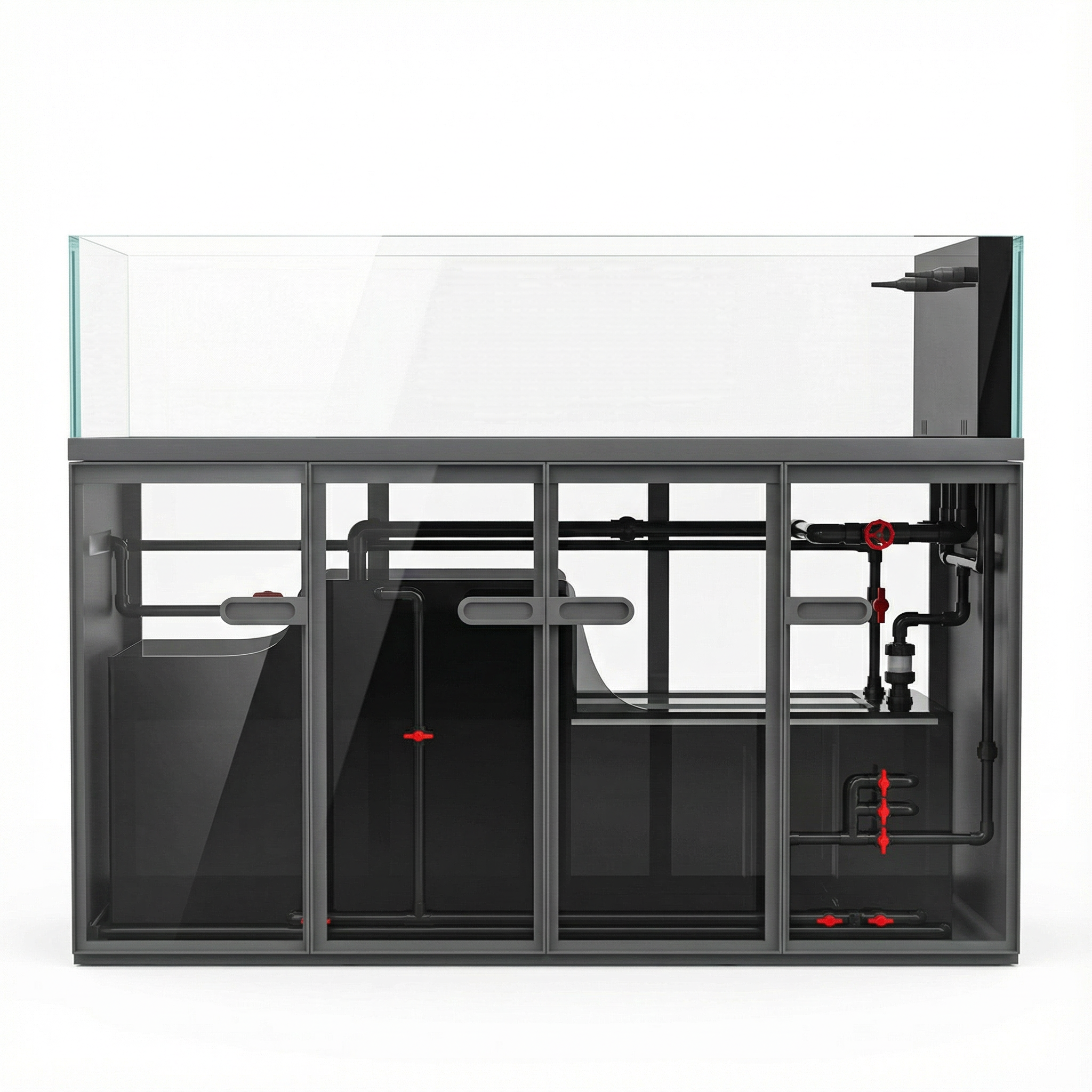 105 Gallon Fish Tank – Ultra Clear Architecture – Grey Crest Series