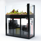 105 Gallon Fish Tank – Ultra Clear Architecture – Black Foundry Series