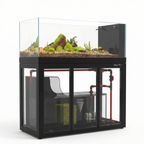 58 Gallon Fish Tank – Ultra Clear Architecture  – Black Foundry Series