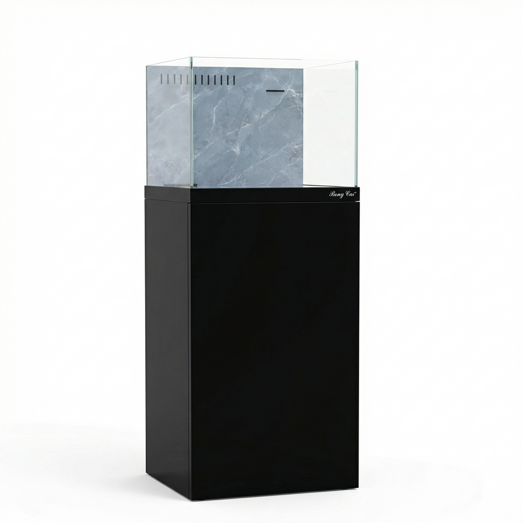13 Gallon Fish Tank  – Ultra-Clear Architecture – Black Tower Series