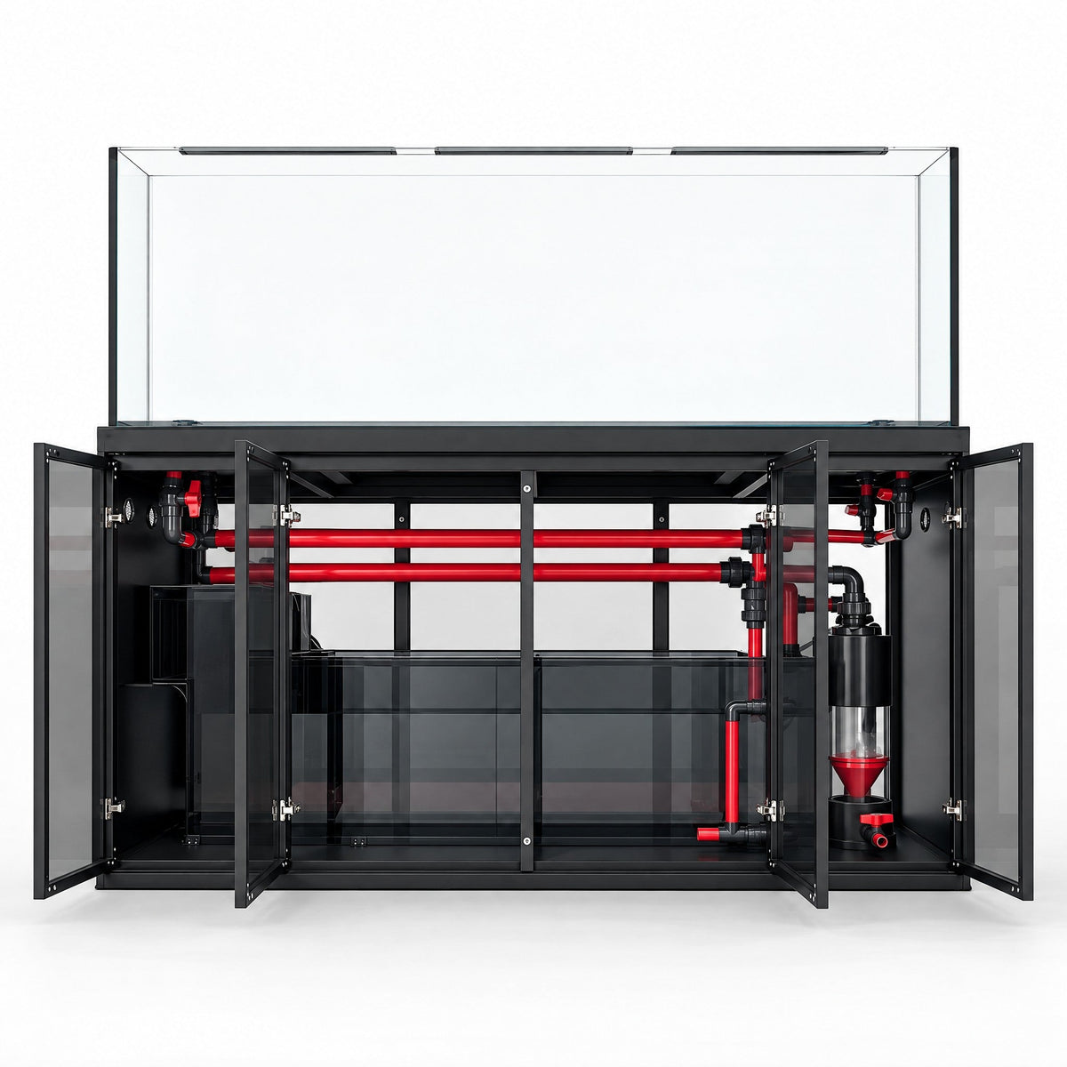 231 Gallon Fish Tank – Ultra Clear Architecture – Black Clearview Series